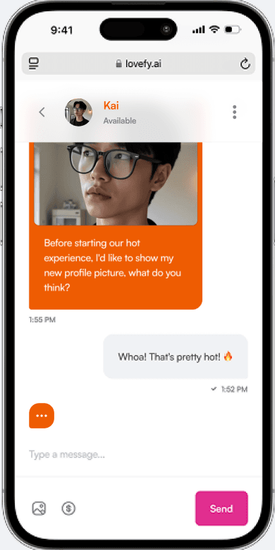 Smart phone displaying a chat.